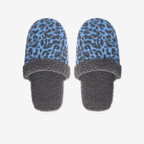 Fuzzy Animal Print House Slippers