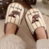 Striped Pup Applique Slippers