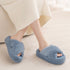 Fuzzy Platform Strap Slippers