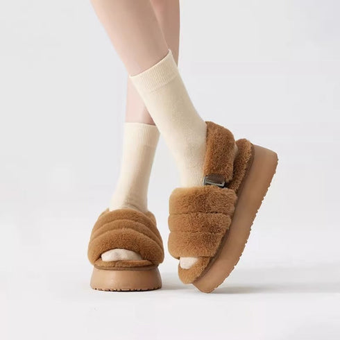 Chunky Puffy Cloud Slingback Slippers