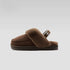 Plush Suede Slingback Platform Slippers