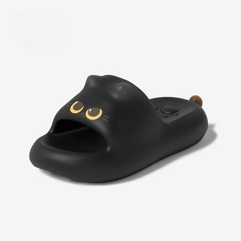 Playful Cartoon Cat Foam Slides