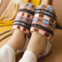 Fuzzy Plaid Quiet Home Slippers