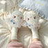 Plush Lamb Bowknot House Slippers
