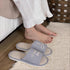 Striped Bow Linen Home Slides