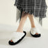 Crisscross Cloud Plush Platform Slippers