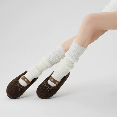 Fleece Ballet Mary Jane Slippers