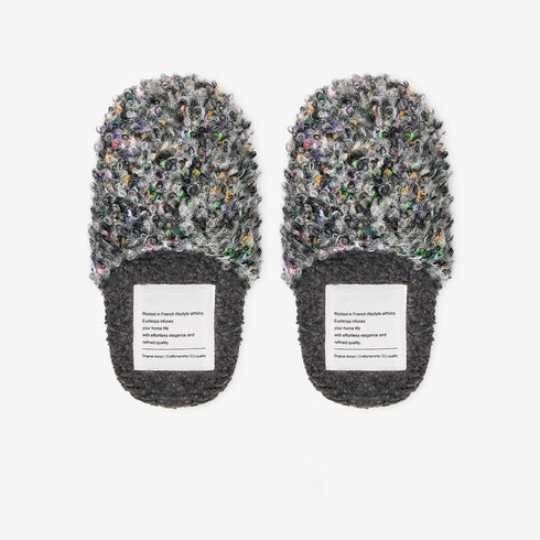 Confetti Boucle Fleece Mule Slippers