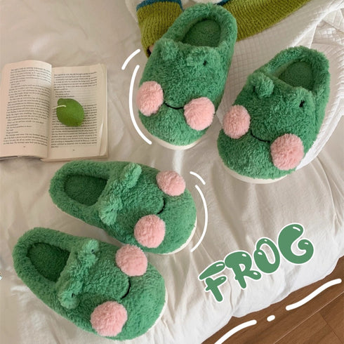 Froggy Pom-Pom Home Slippers