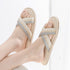 Breezy Woven Cross Strap Slides