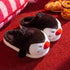 Fuzzy Penguin Character Plush Slippers
