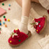 Christmas Tree Bowknot Plush Slippers