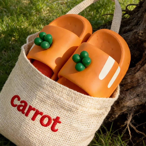 Whimsical Garden Carrot EVA Slides