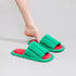 Watermelon Slice Fuzzy Open Toe Slippers