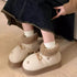 Bow Knot Fuzzy Cuff Snow Boots