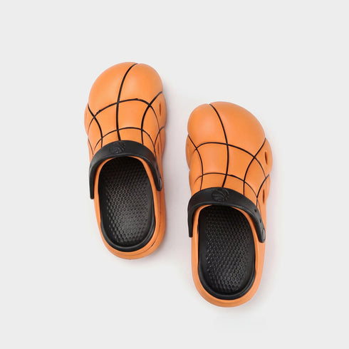 Sporty Basketball Textured Design Clogs
