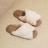 Crisscross Plush Lounge Slippers