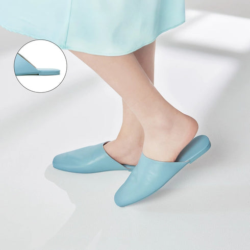 Lazy Elegance Leather Flat Mules