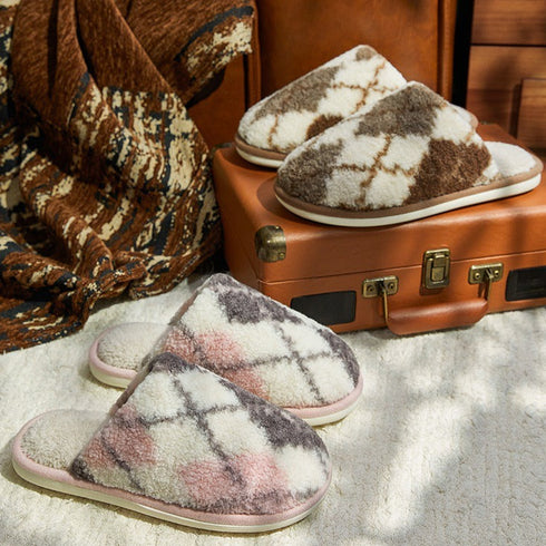 Argyle Cloud-Soft Mule Slippers