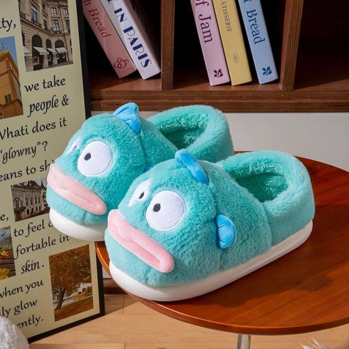 Quirky Clownfish Fuzzy House Slippers