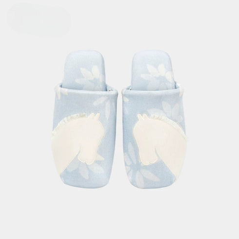 Chic Horse Applique Velvet Slippers