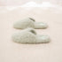 Fuzzy Heart-Patch Home Slippers