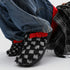 Frayed Checkerboard Buckle Strap Mules