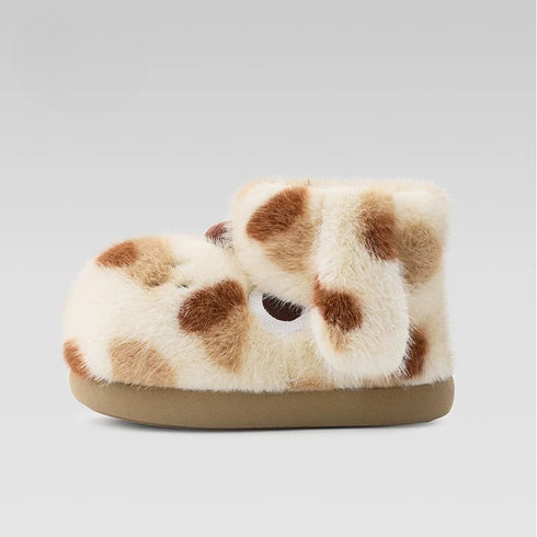 Spotted Puppy Ear Plush Slippers