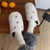 Happy Face Fuzzy Plush Slippers