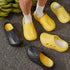 Chunky Banana Cutout Platform Clogs