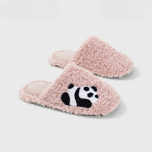 Cozy Sherpa Panda House Slippers