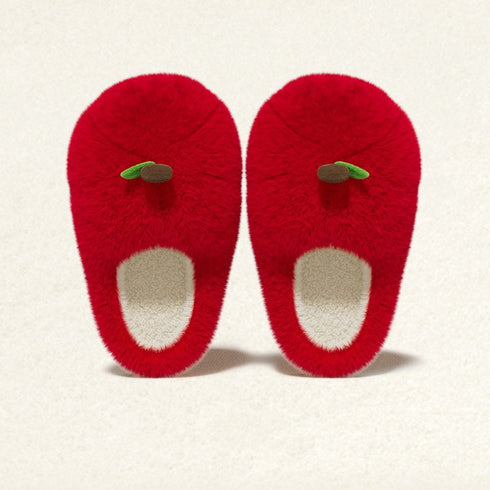 Apple Plush Stem Slippers