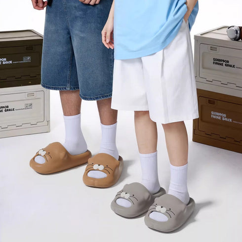 Whimsical Otter Face Cloud Slides