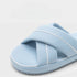 Puffy Padded Criss Cross Slides