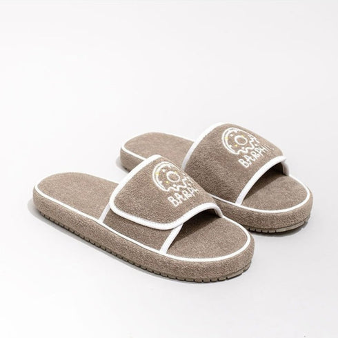 Chunky Terry Cloth Platform Slides