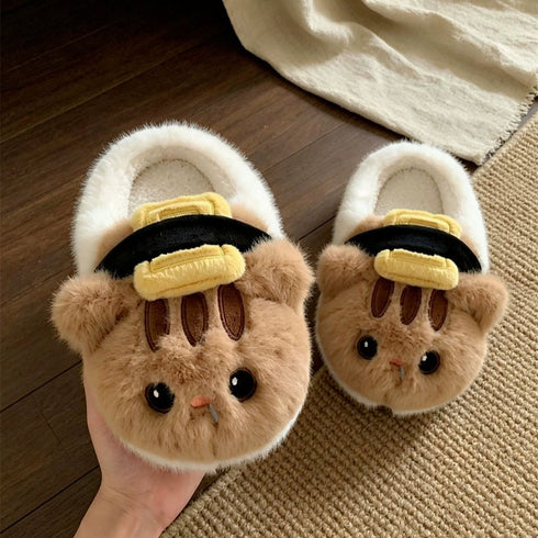 Sushi Cat Plush Indoor Slippers