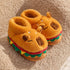 Whimsical Capybara Burger Plush Slippers