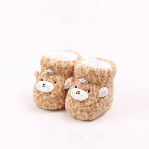 Cozy Giraffe Fleece Ankle Boots