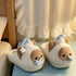Sleeping Cat Nightcap Plush Slippers