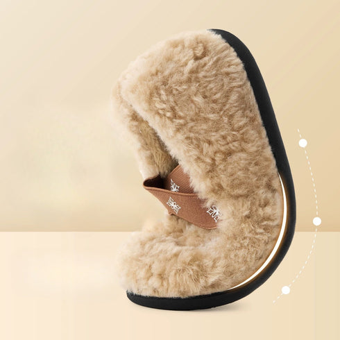 Crisscross Fleece Ballet Slippers