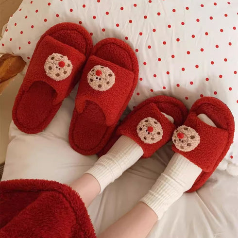 Cookie Nose Fuzzy Home Slippers