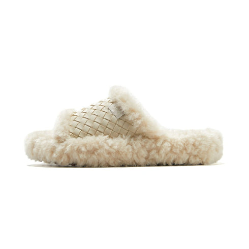 Cozy Woven Fleece Lounge Slippers
