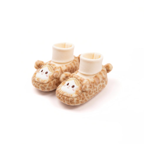 Playful Spotted Plush Sock Boots