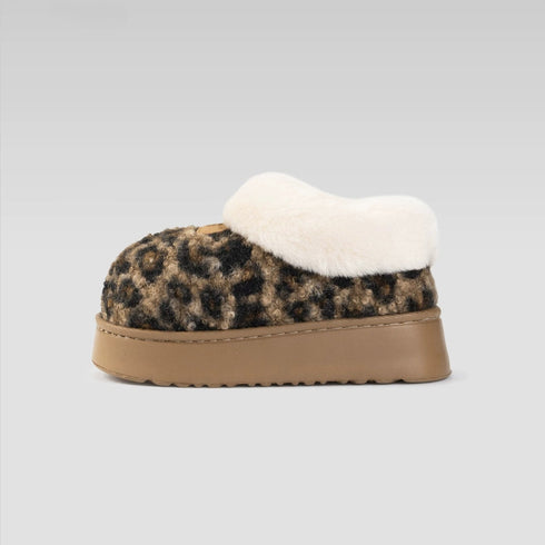 Chunky Burger Plush Platform Slippers