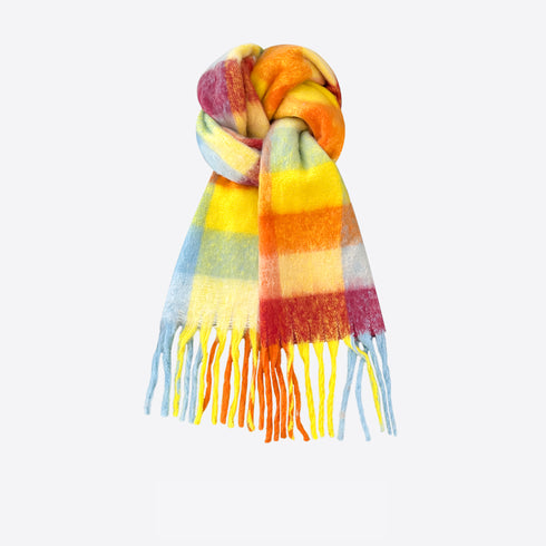 Rainbow Mohair Scarf