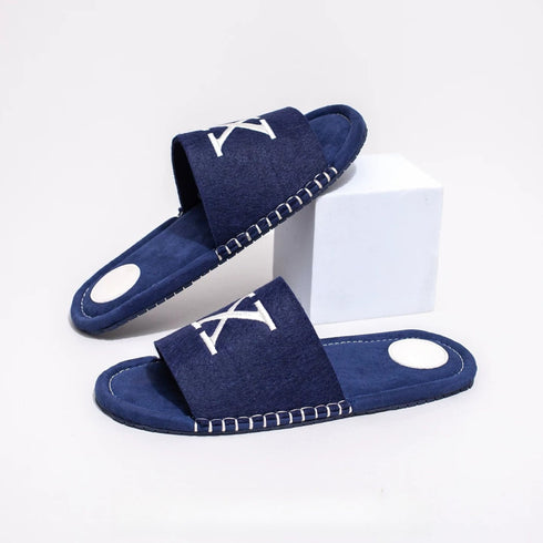 Trendy Letter X Stitched Slides