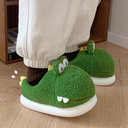 Dino Snout Plush Slippers