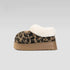Chunky Burger Plush Platform Slippers