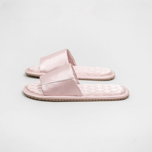 Satin Band Quilted Comfort Slides