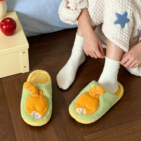 Wagging Tail Cat Bedroom Slippers
